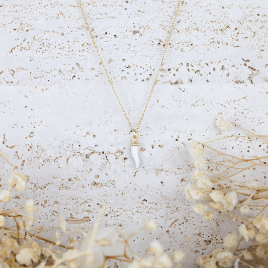COLLANA CORNINO BIANCO