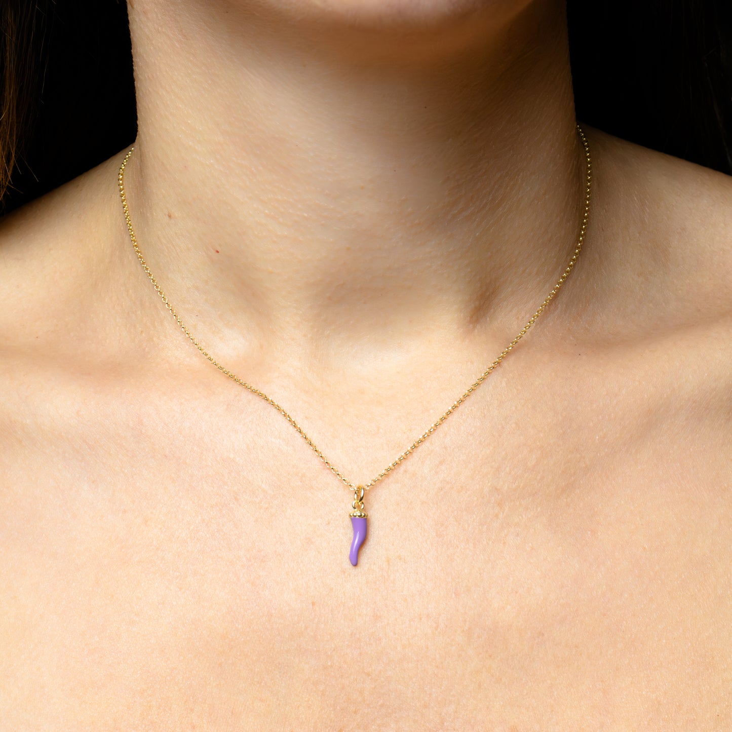 COLLANA CORNINO VIOLA