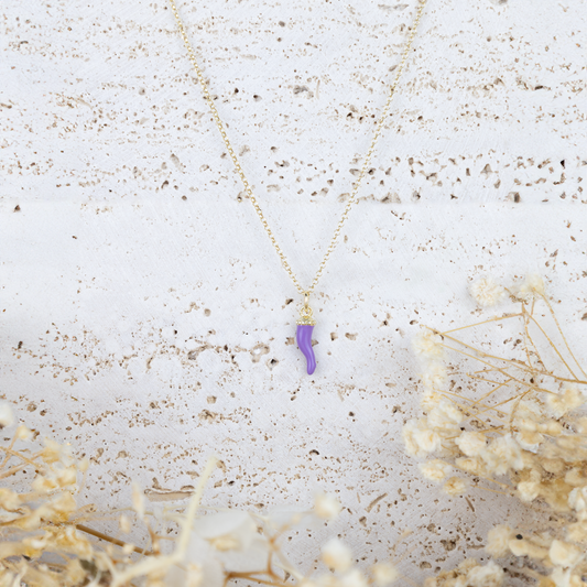 COLLANA CORNINO VIOLA