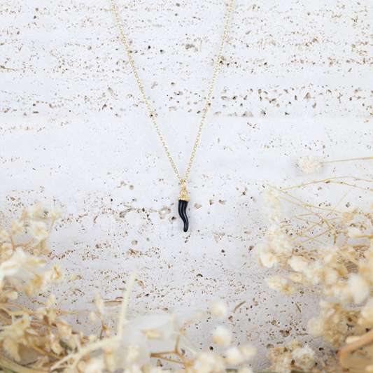COLLANA CORNINO NERO