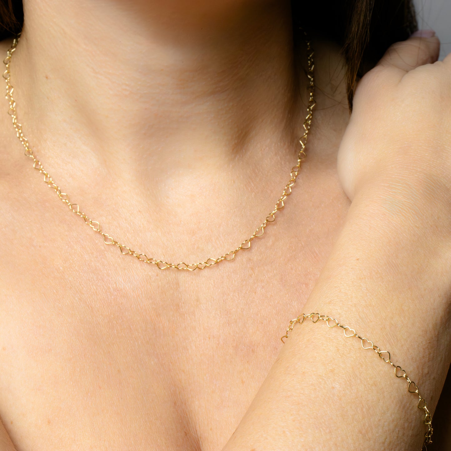 BRACCIALE CUORICINI placcato oro