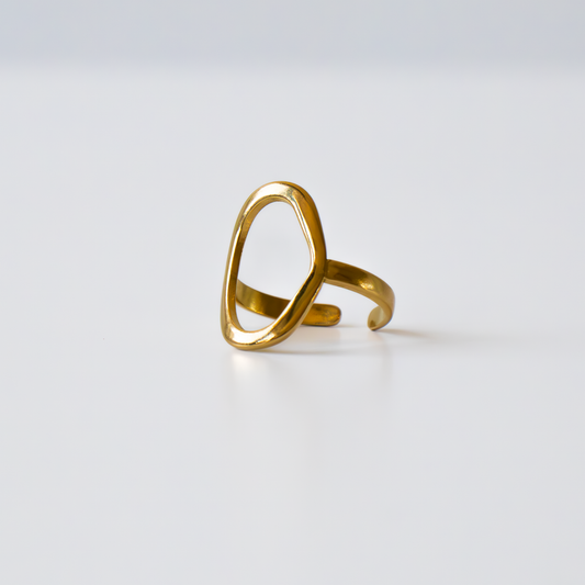 ANELLO OVALE placcato oro
