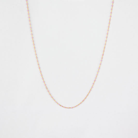 COLLANA SMALTINI ROSA