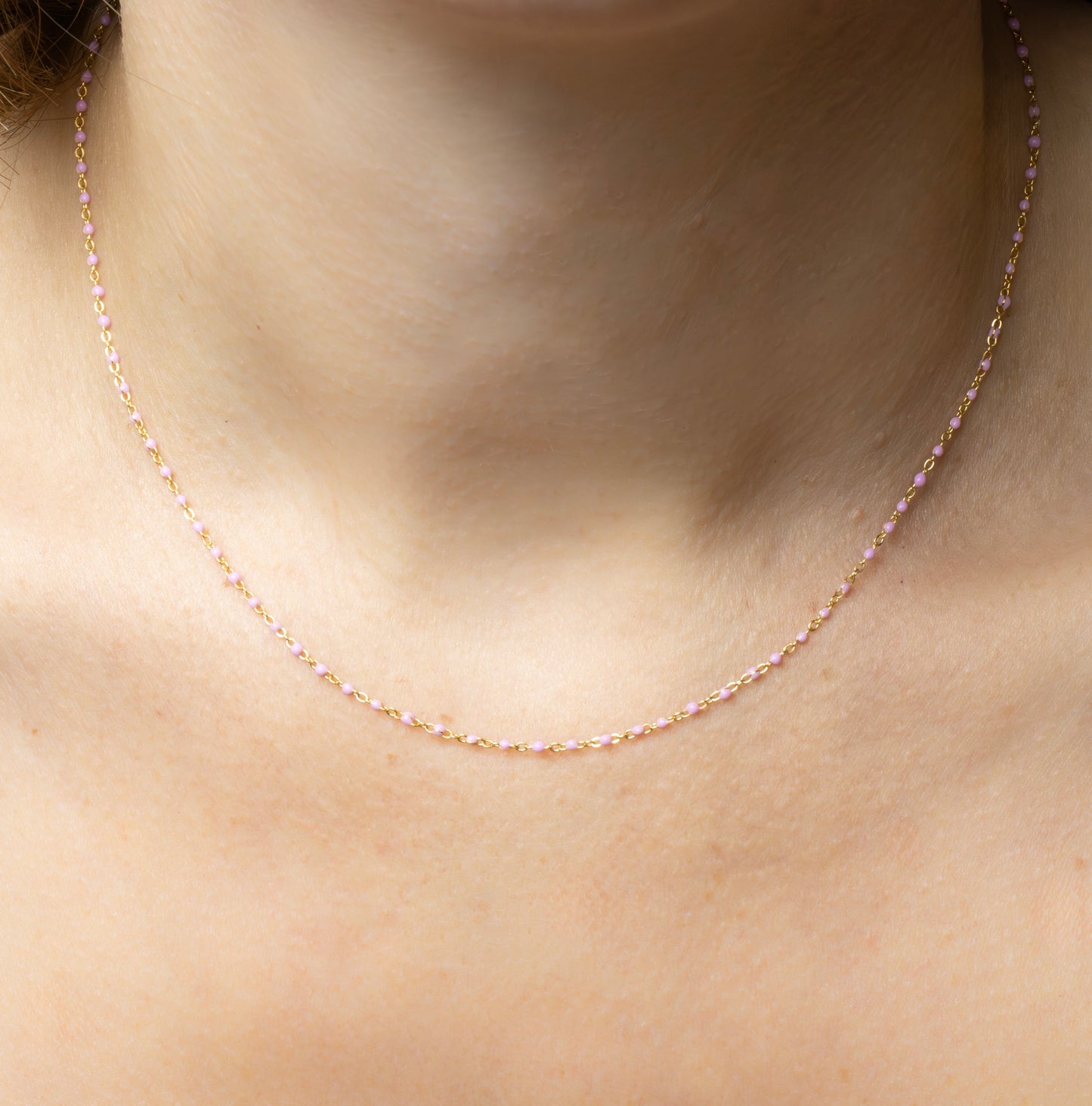 COLLANA SMALTINI ROSA