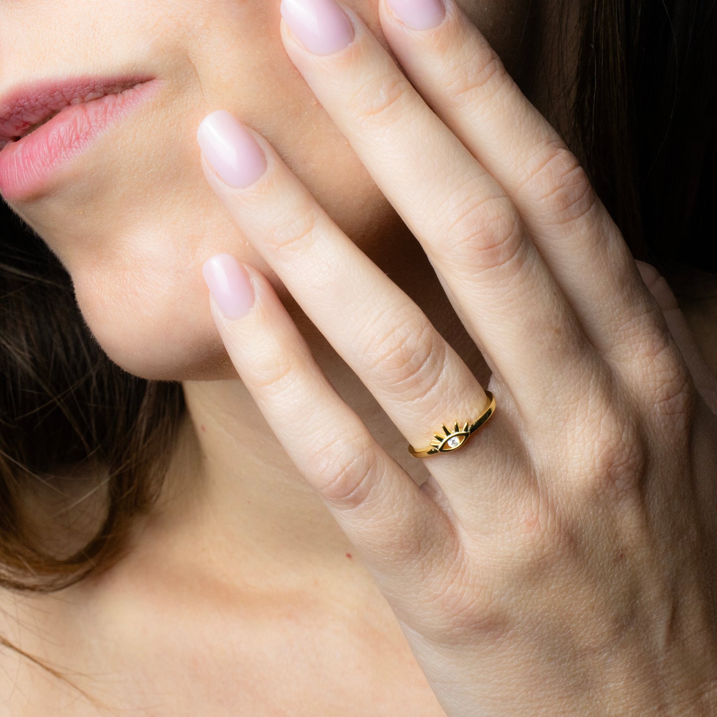 ANELLO OCCHIO placcato oro