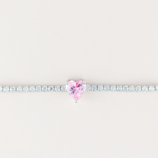 BRACCIALE CUORE ROSA