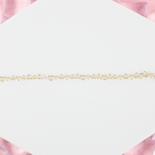 BRACCIALE CUORICINI placcato oro