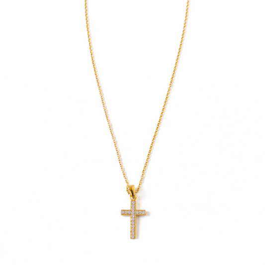 COLLANA CROCE DIAMANTINI