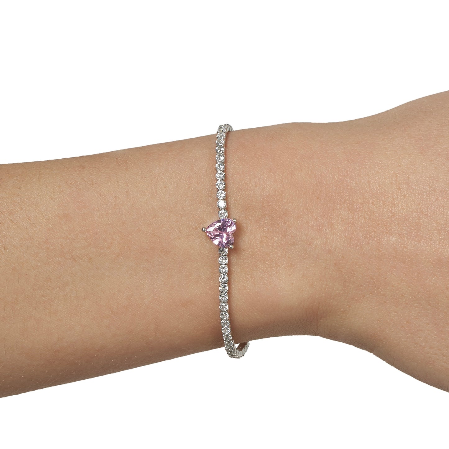 BRACCIALE CUORE ROSA