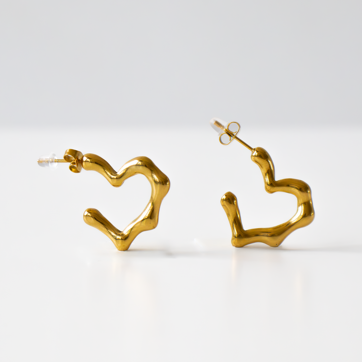 ORECCHINI MELTED HEART placcato oro
