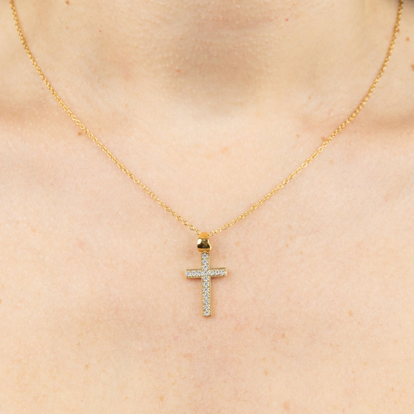 COLLANA CROCE DIAMANTINI