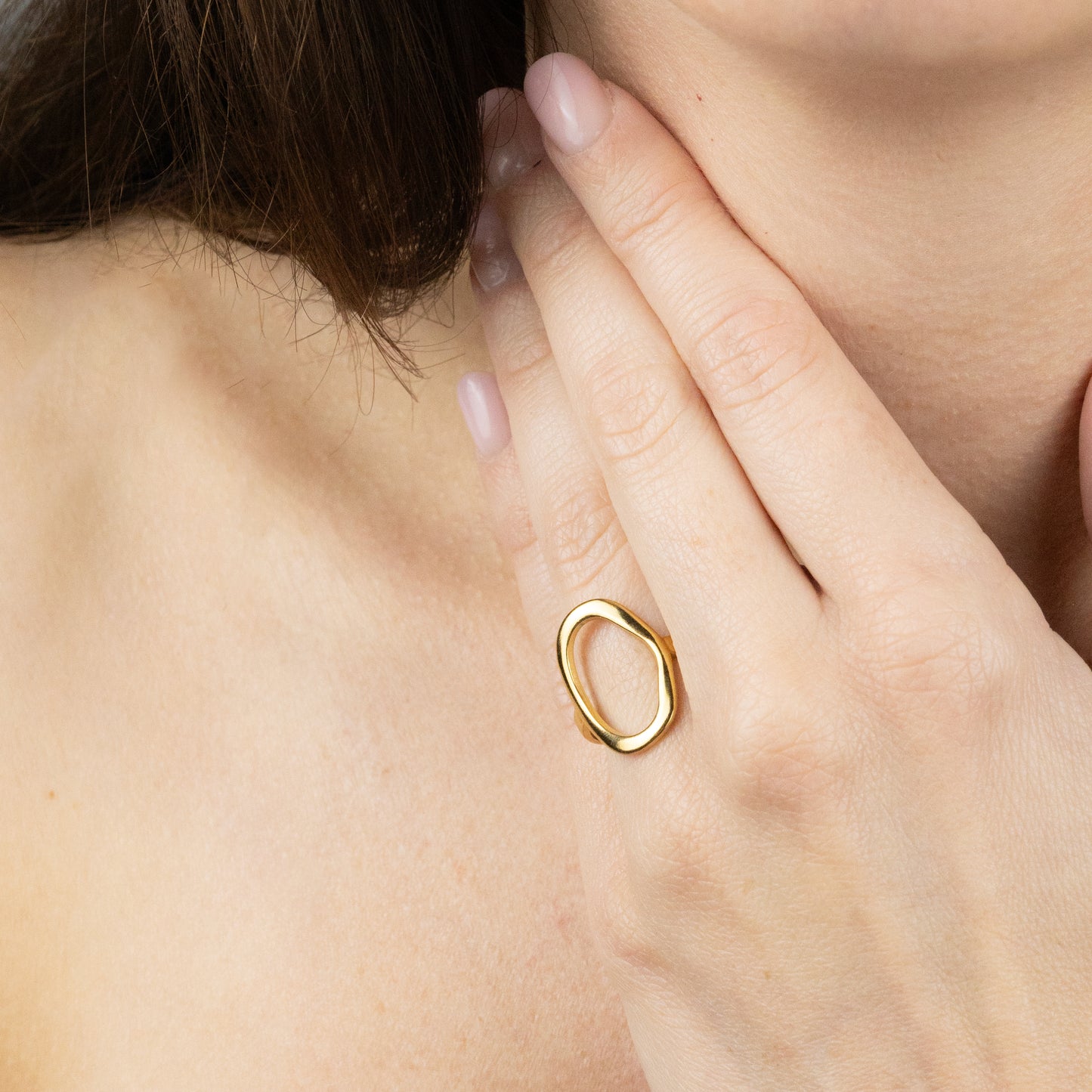 ANELLO OVALE placcato oro