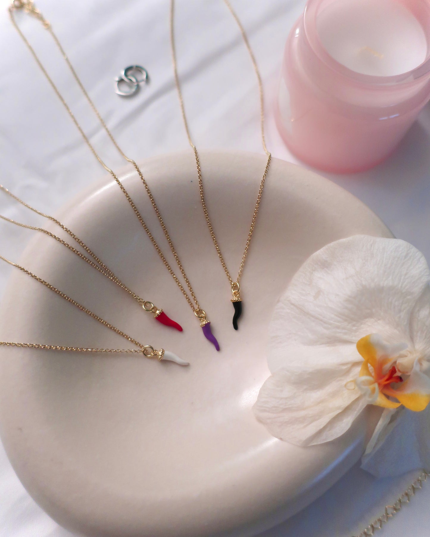 COLLANA CORNINO VIOLA