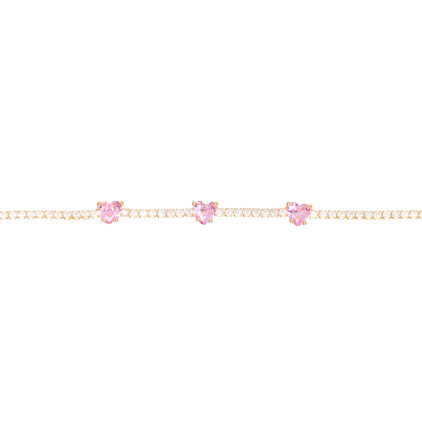 BRACCIALE 3 CUORI ROSA