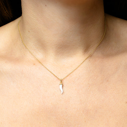 COLLANA CORNINO BIANCO