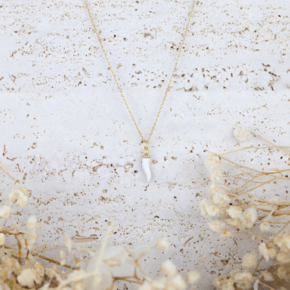 COLLANA CORNINO BIANCO