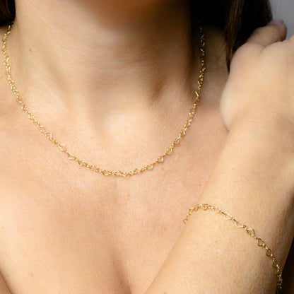 COLLANA CUORICINI placcata oro