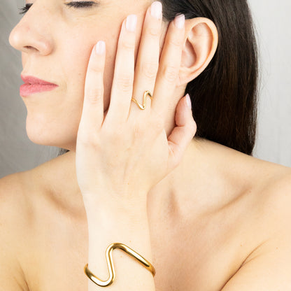 ANELLO DNA placcato oro