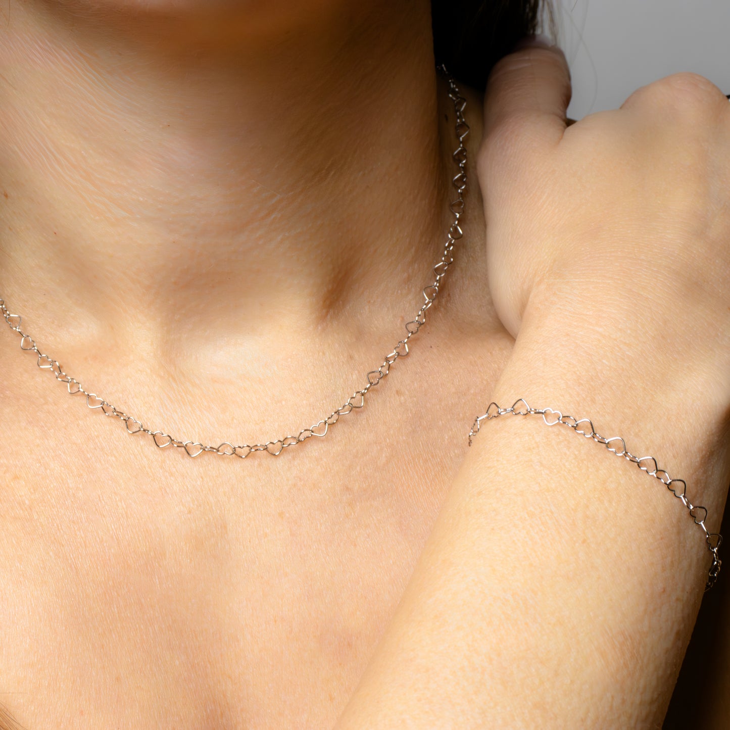 COLLANA CUORICINI argento