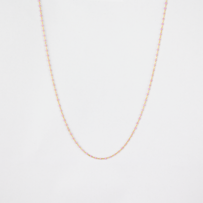 COLLANA SMALTINI ROSA