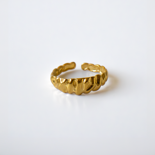 ANELLO CRUNCHY placcato oro