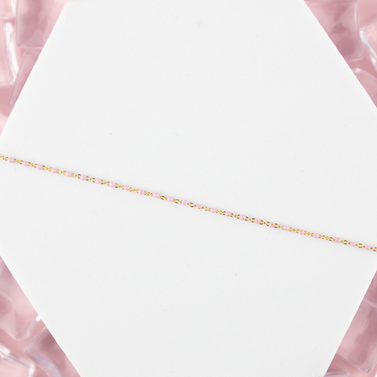 BRACCIALE SMALTINI ROSA