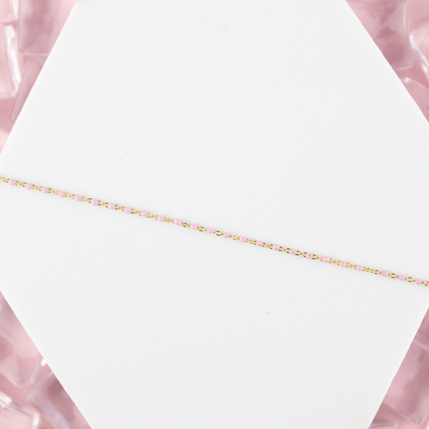BRACCIALE SMALTINI ROSA