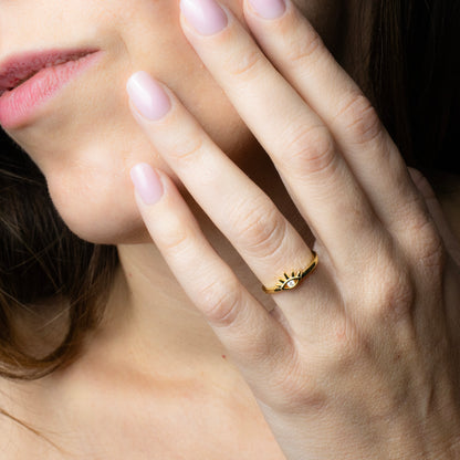 ANELLO OCCHIO placcato oro