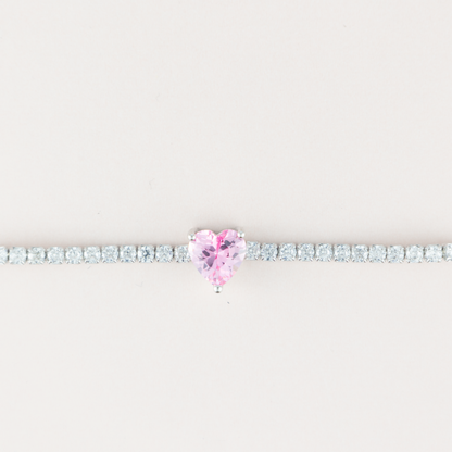 BRACCIALE CUORE ROSA