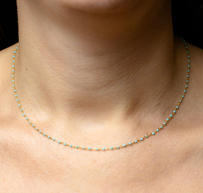 COLLANA SMALTINI AZZURRI