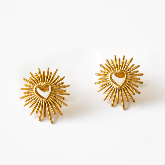 ORECCHINI SUNNY HEART placcato oro