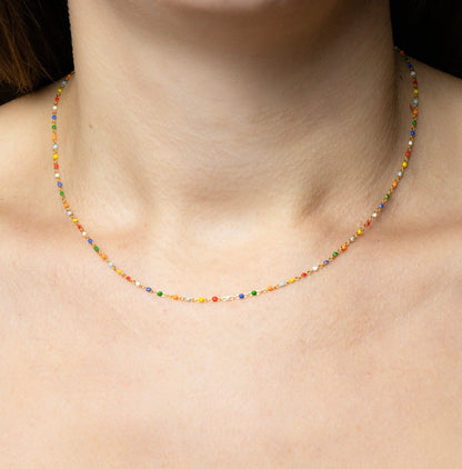 COLLANA SMALTINI MULTICOLORE