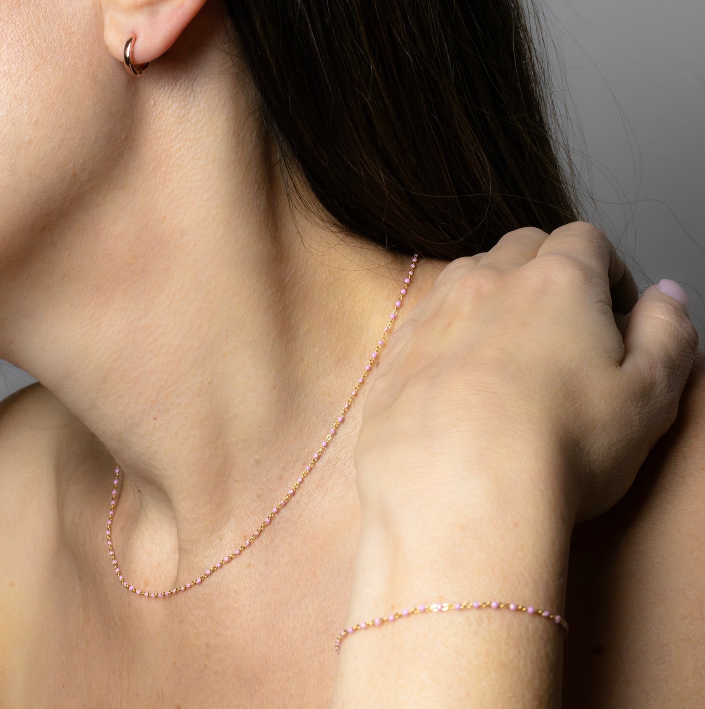 BRACCIALE SMALTINI ROSA