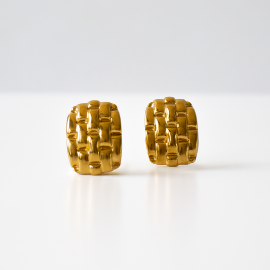 ORECCHINI BUTTON placcato oro