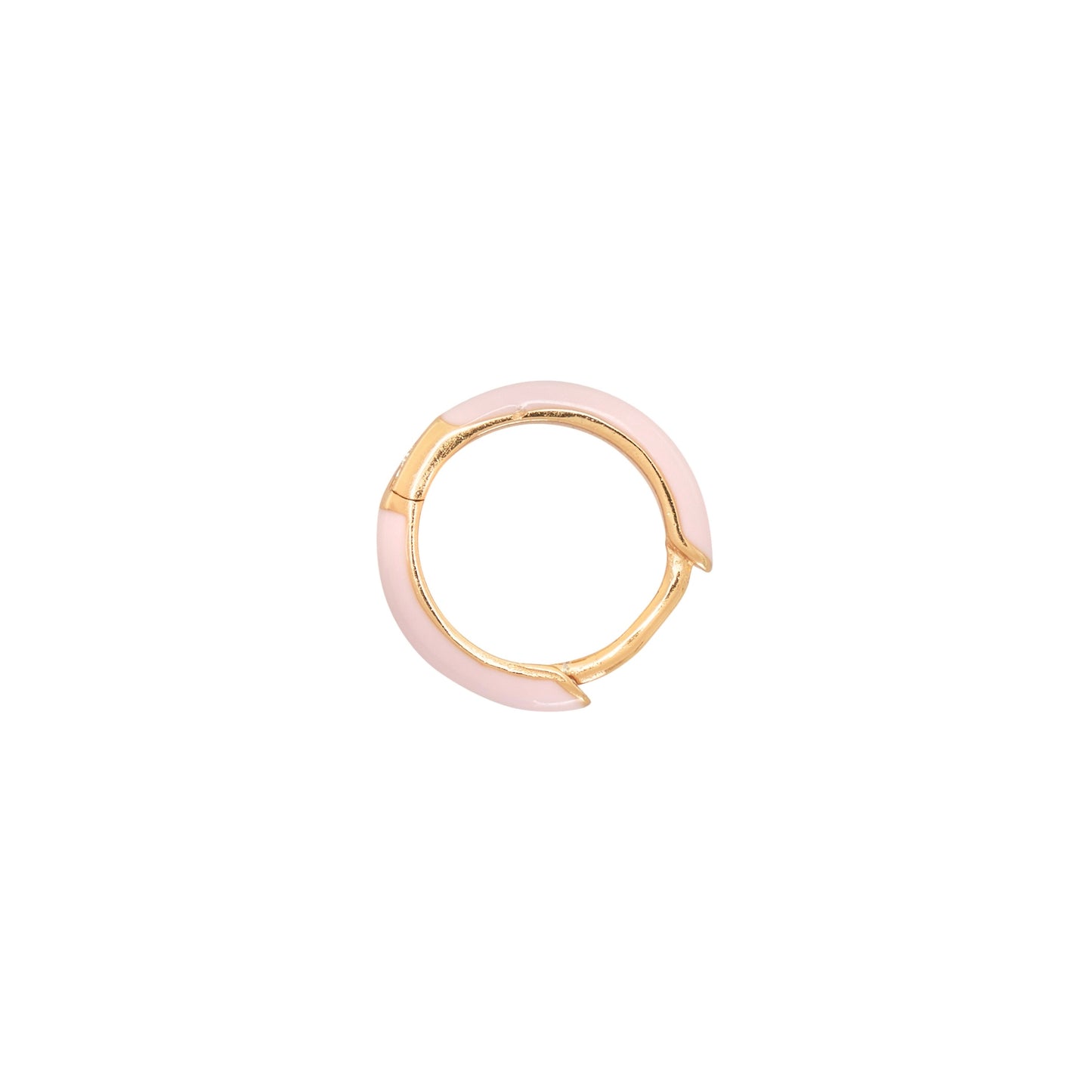 ORECCHINI ANELLO SMALTO ROSA