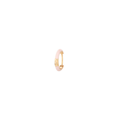 ORECCHINI ANELLO SMALTO ROSA